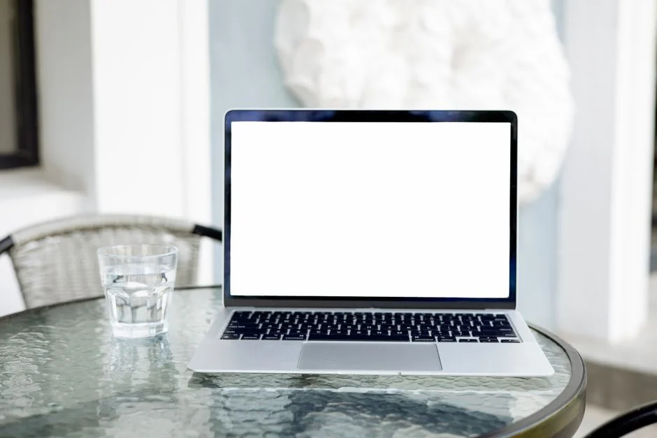 creative High-angle view of a stylish work desk featuring dual monitors, keyboard, mouse, and modern accessories.
